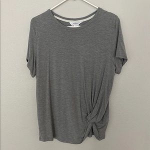 Gray T-shirt with knot detail